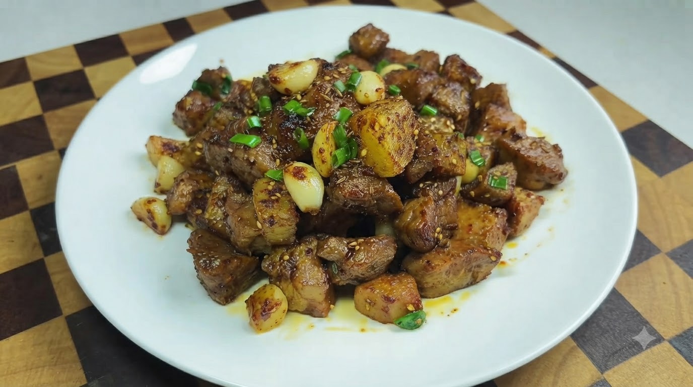 クミン香る豚肉とポテトのピリ辛炒め