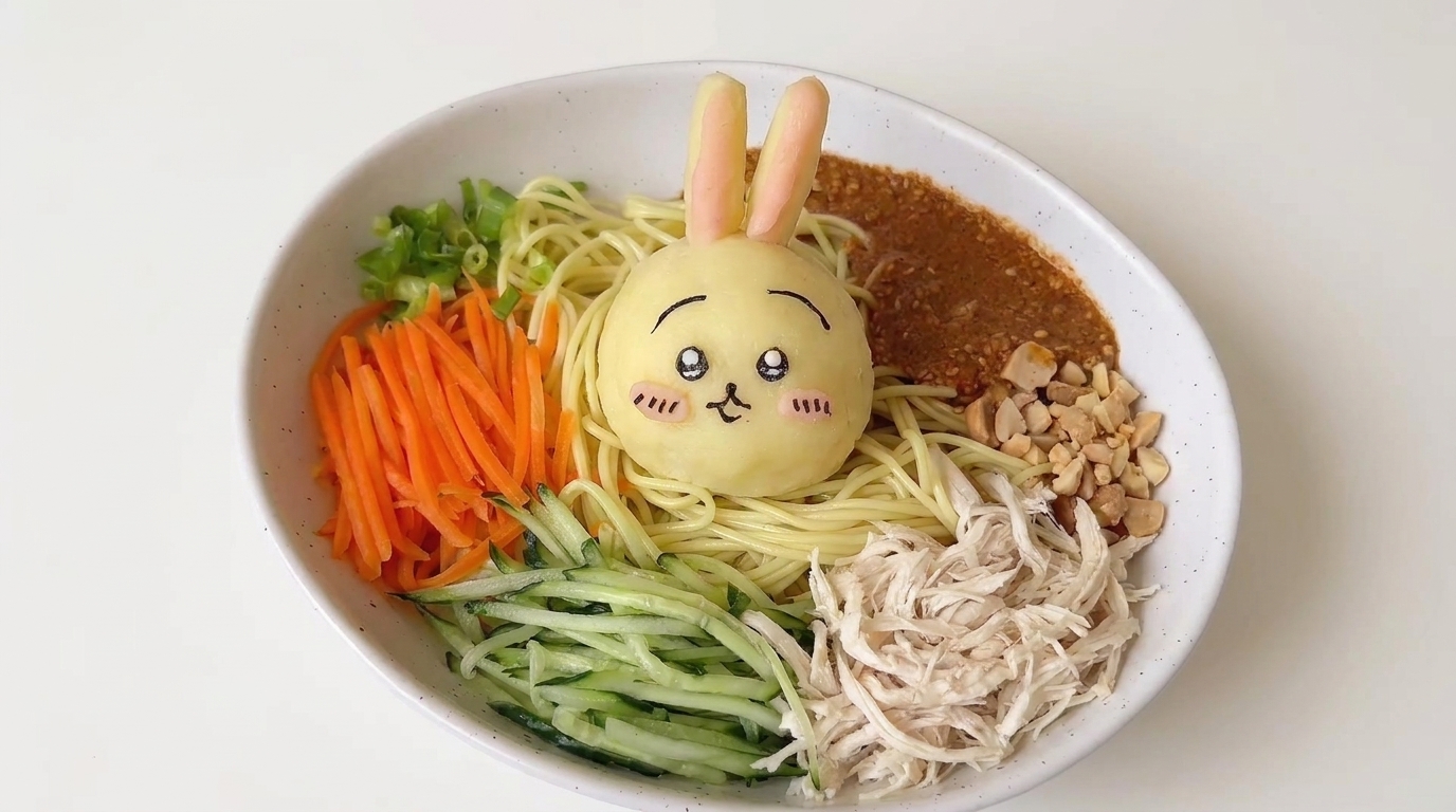 ちいかわうさぎのポテトサラダ冷やし中華