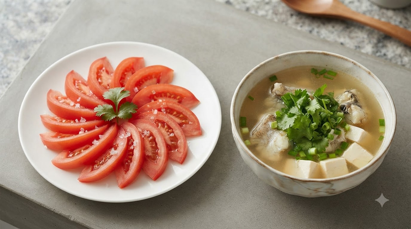 スケソウダラと豆腐の家庭風スープ