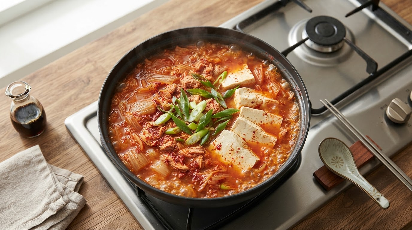 本格スパイシー韓国風ツナキムチチゲ