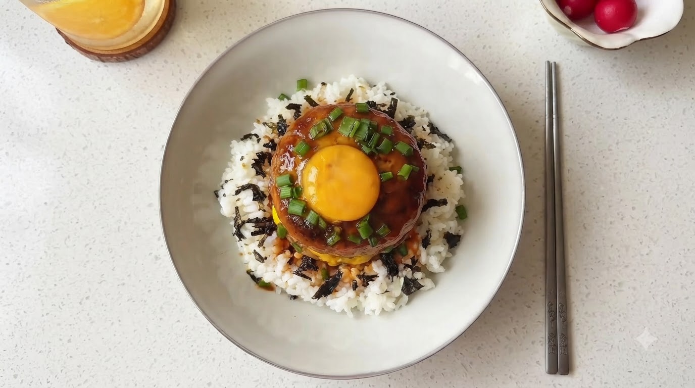 黒トリュフ香る贅沢ハンバーグ丼