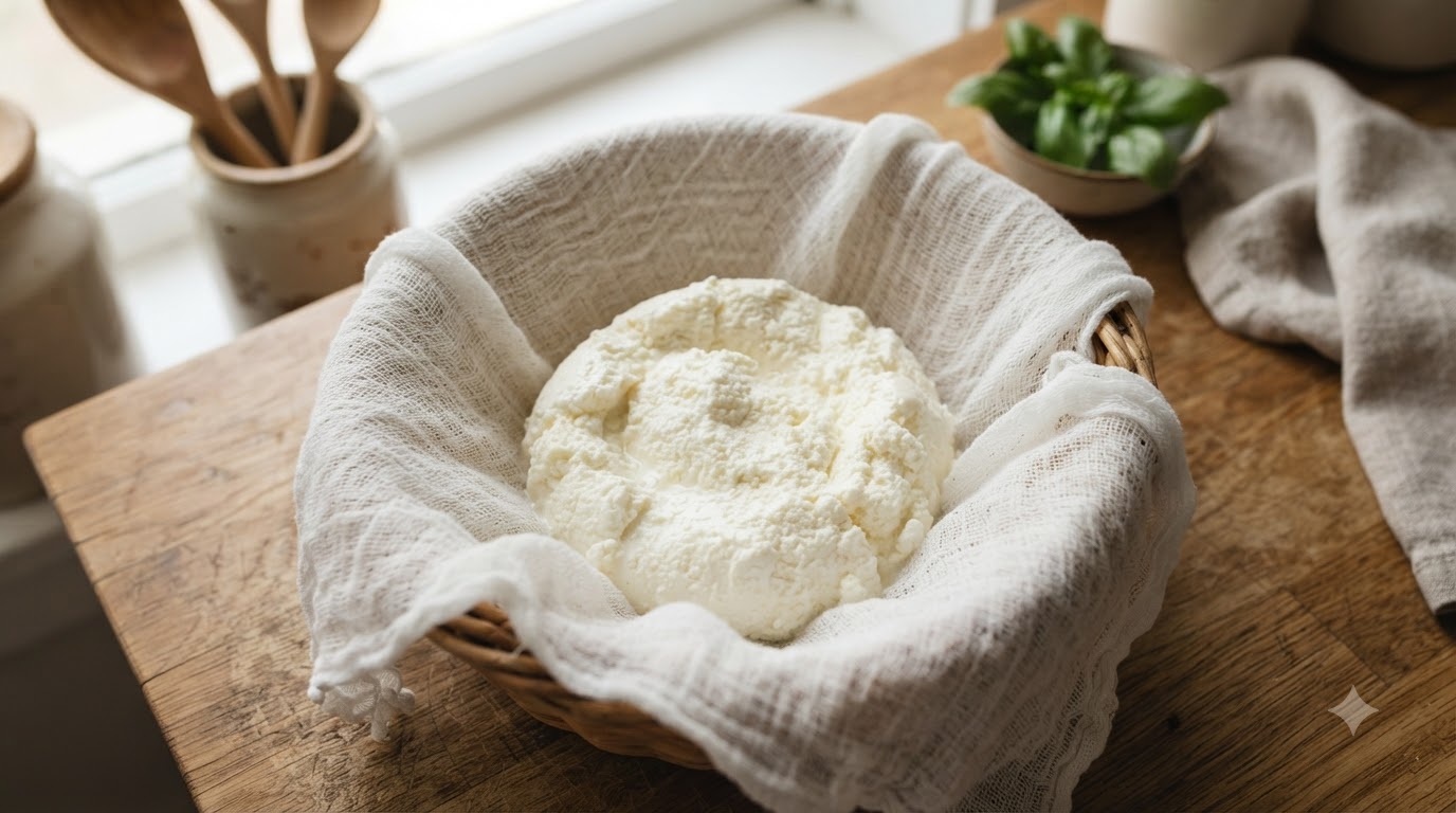 自家製フレッシュリコッタチーズの作り方