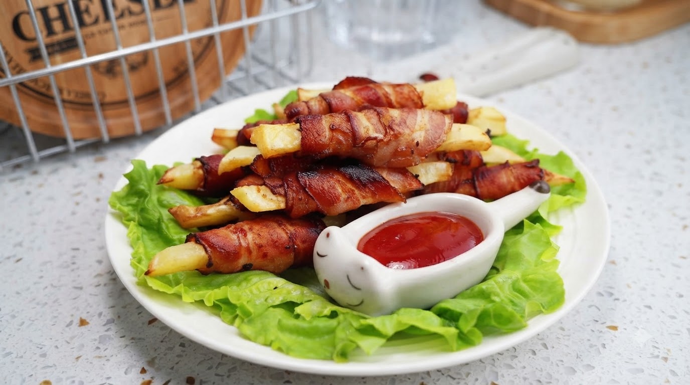 エアフライヤーで作るベーコン巻きポテトウェッジ