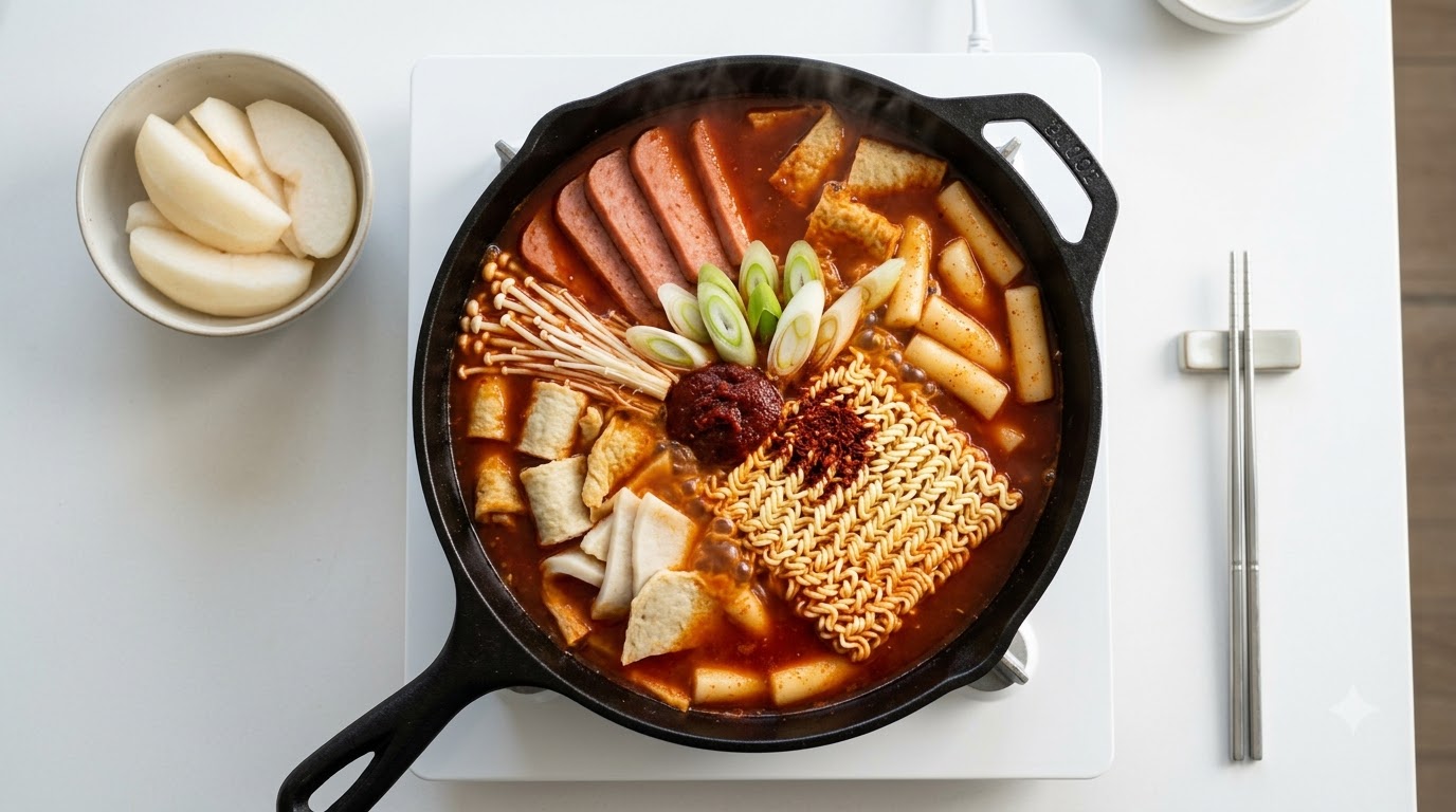 韓国風部隊チゲ (プデチゲ) 餅入り
