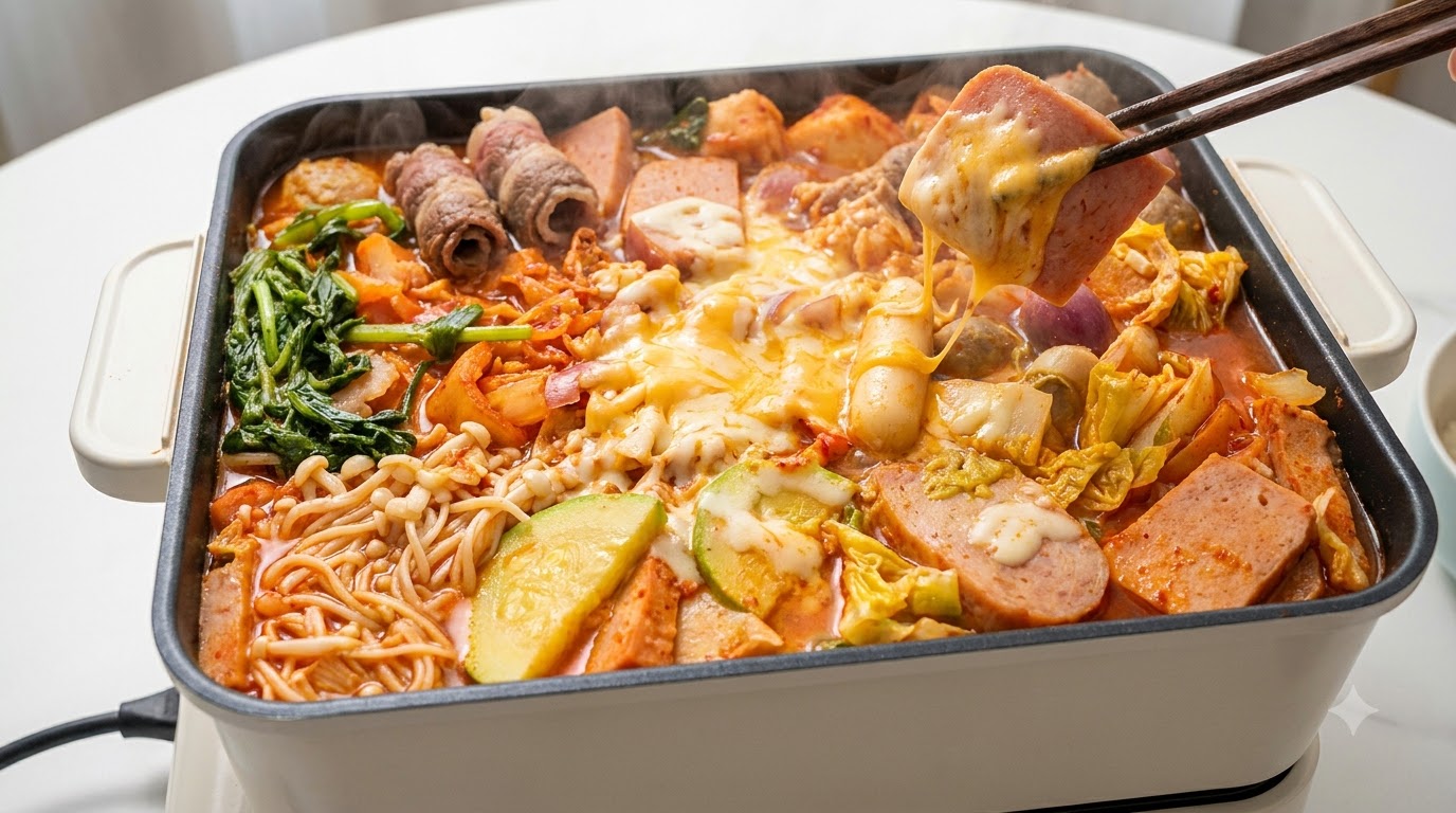 韓国風部隊チゲ (プデチゲ) 餅入り