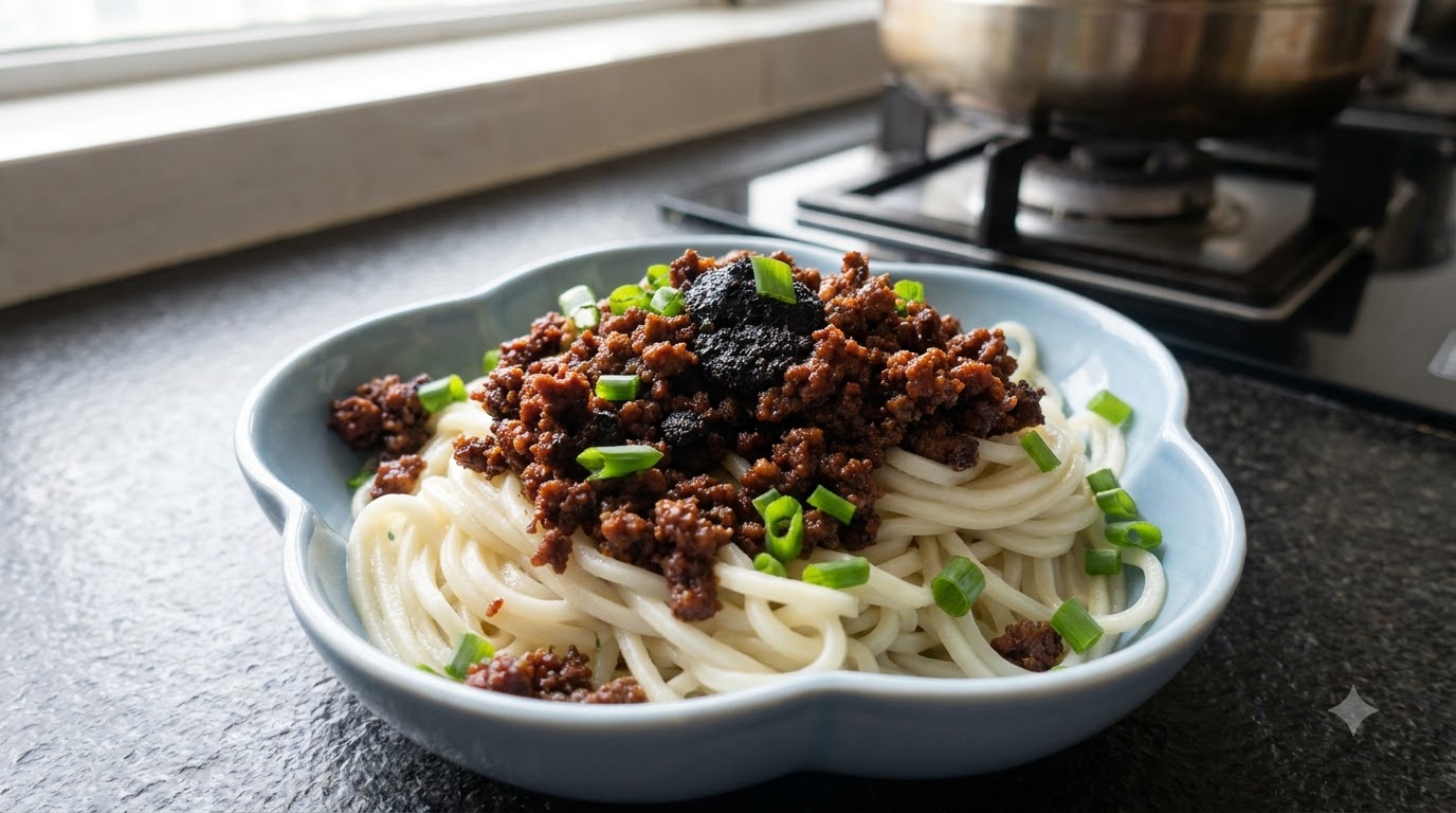 黒トリュフ香る豚ひき肉の混ぜそば